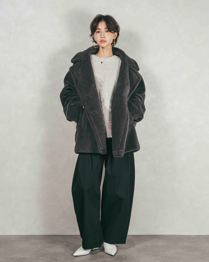 テディボア Middleコート (CHARCOAL GRAY)