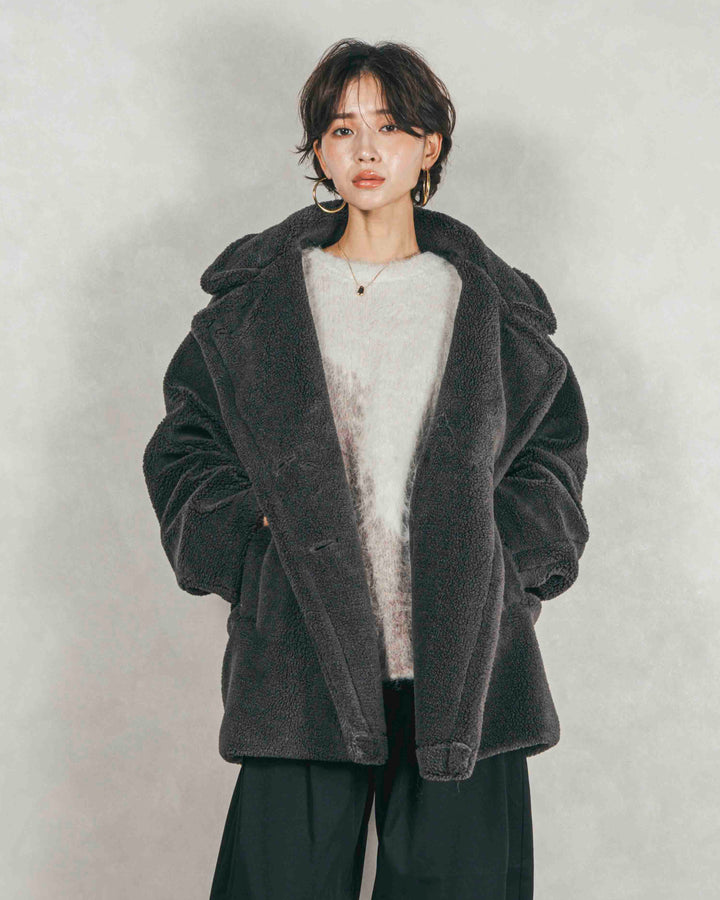 テディボア Middleコート (CHARCOAL GRAY)