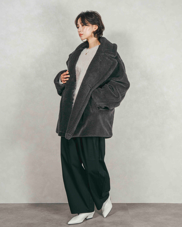 ［SET］テディボア Middleコート+サイドタックコクーンパンツ（2SET）