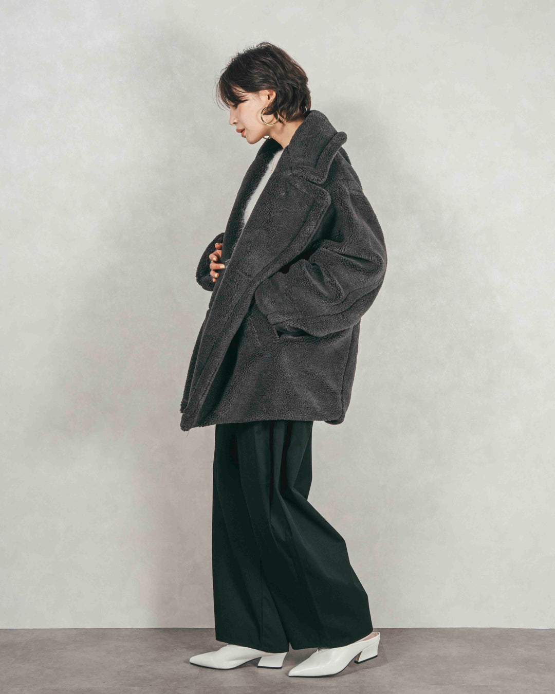 テディボア Middleコート (CHARCOAL GRAY)