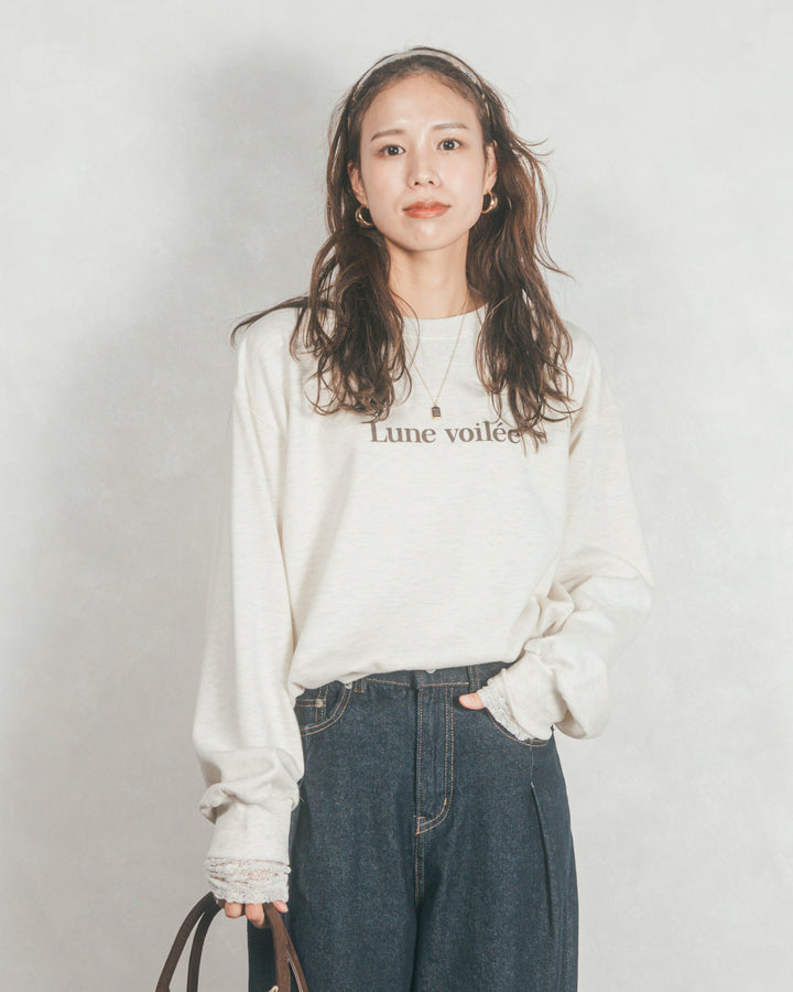 フロントシリコンLogoスウェット(OATMEAL)