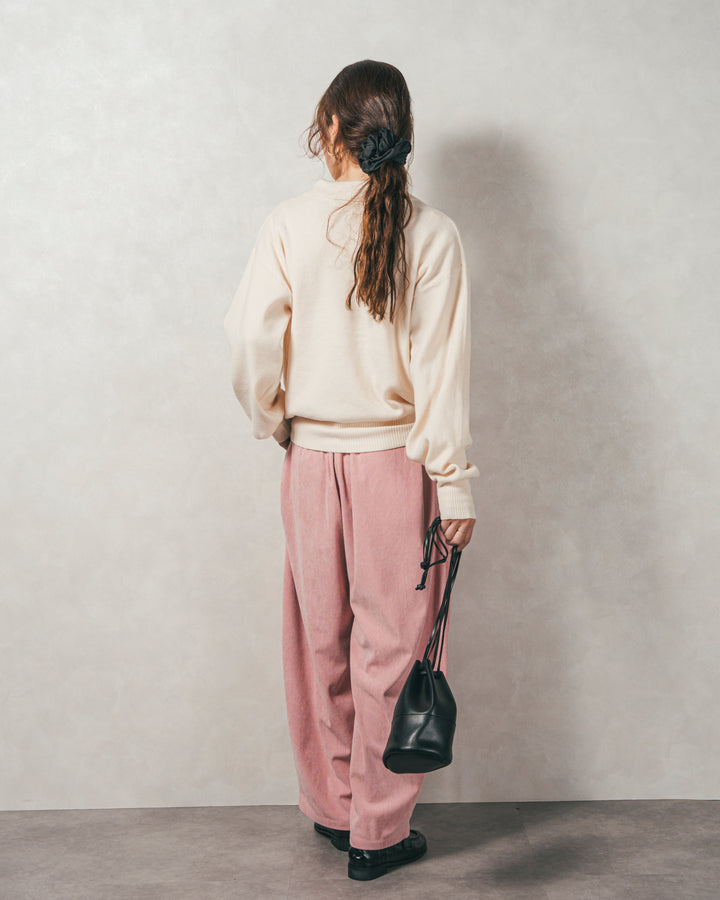 ボタンデザインポロニット(IVORY)