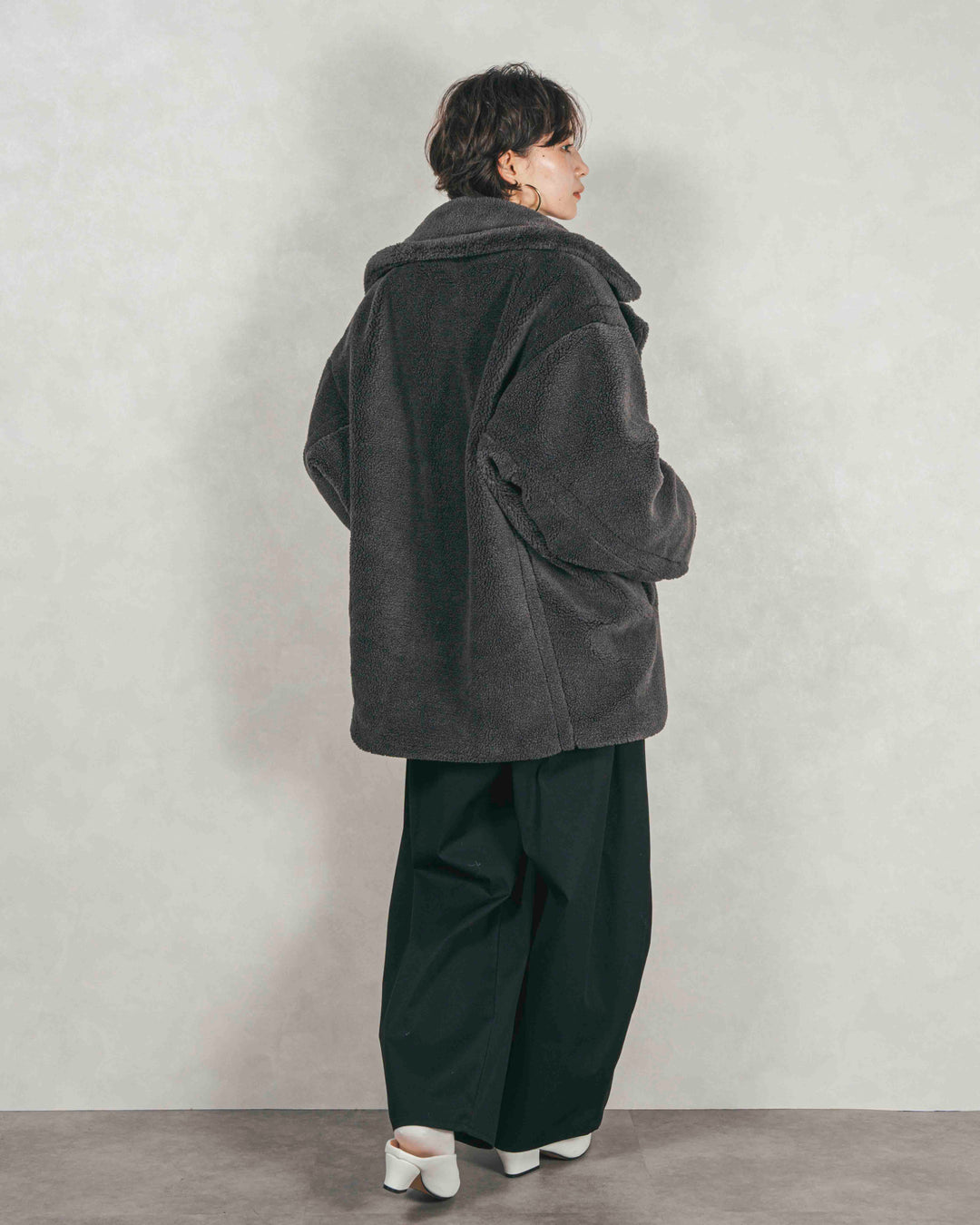 テディボア Middleコート (CHARCOAL GRAY)