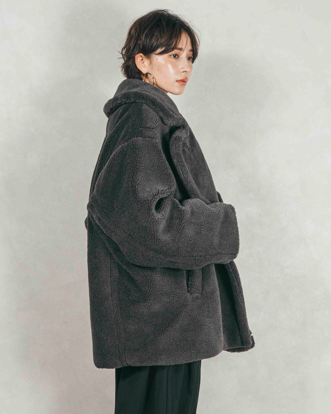 テディボア Middleコート (CHARCOAL GRAY)