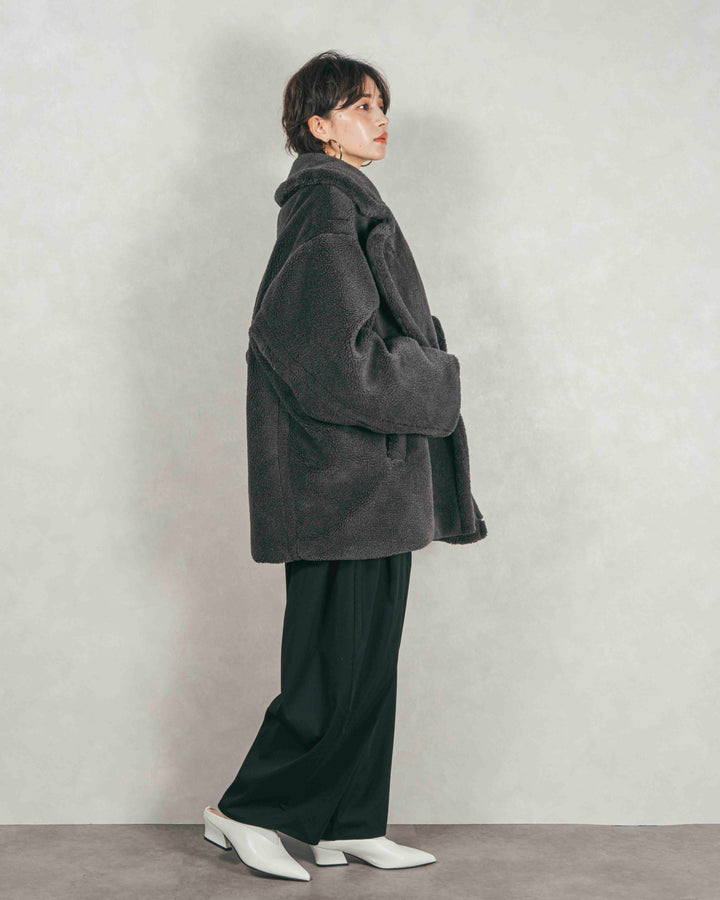 ［SET］テディボア Middleコート+サイドタックコクーンパンツ（2SET）