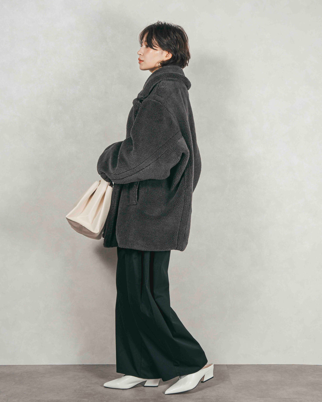 ［SET］テディボア Middleコート+サイドタックコクーンパンツ（2SET）