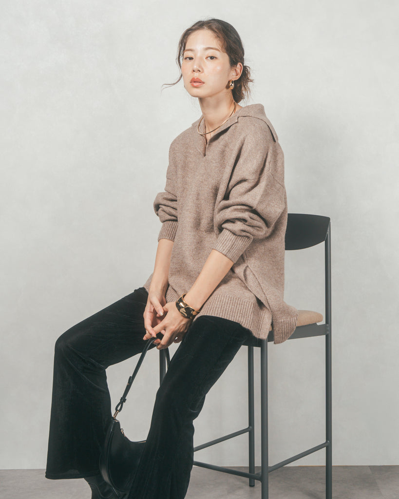 27,500円！　V12 × LEON グレー サイドポケット付きパンツ ベロア 27,500円！ V12 × LEON グレー サイドポケット付きパンツ ベロア