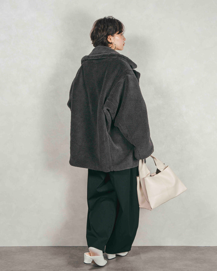 ［SET］テディボア Middleコート+サイドタックコクーンパンツ（2SET）