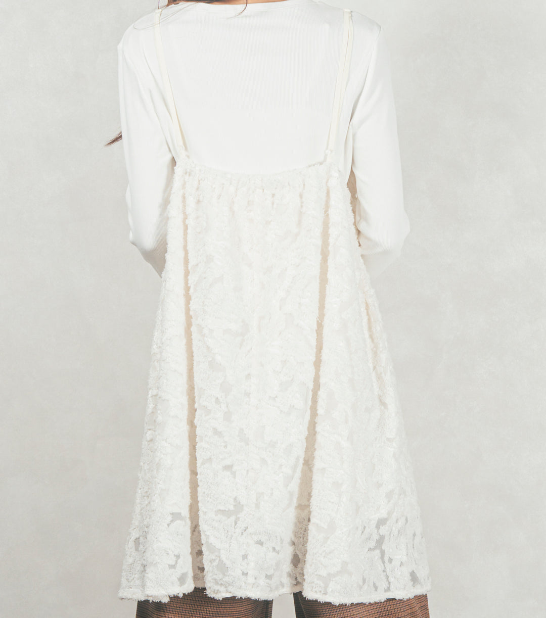 ［SET］シアージャガードtunicキャミソール+プリーツNarrowストレートパンツ（2SET）