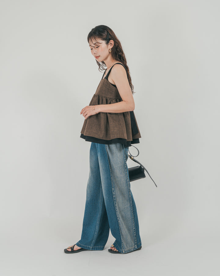 10oz サイドタック リラックスデニムパンツ