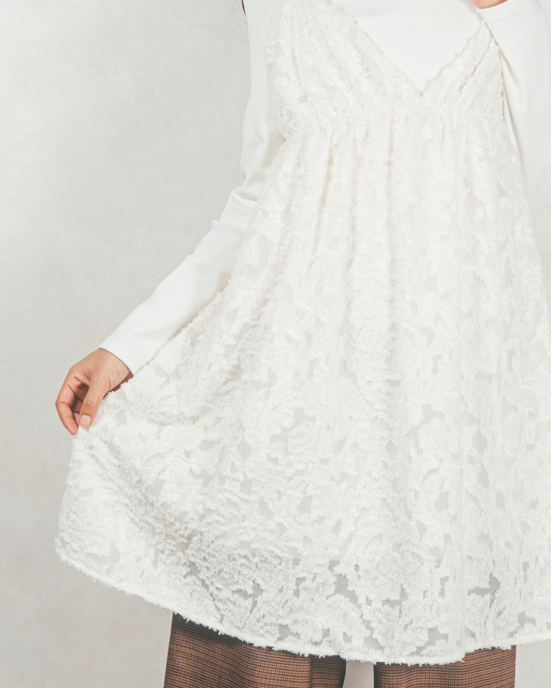 ［SET］シアージャガードtunicキャミソール+プリーツNarrowストレートパンツ（2SET）