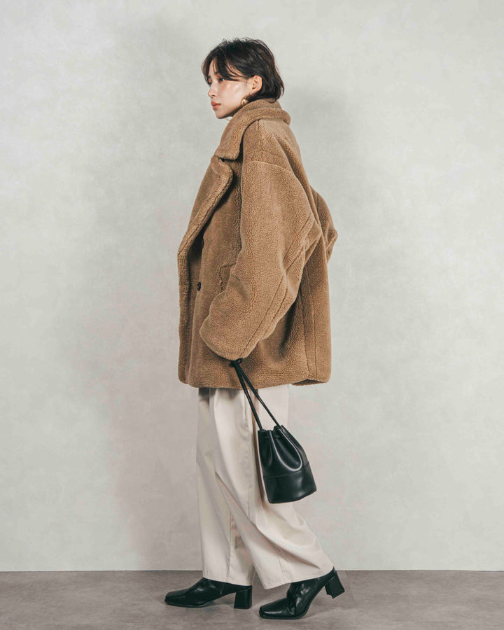 ［SET］テディボア Middleコート+サイドタックコクーンパンツ（2SET）