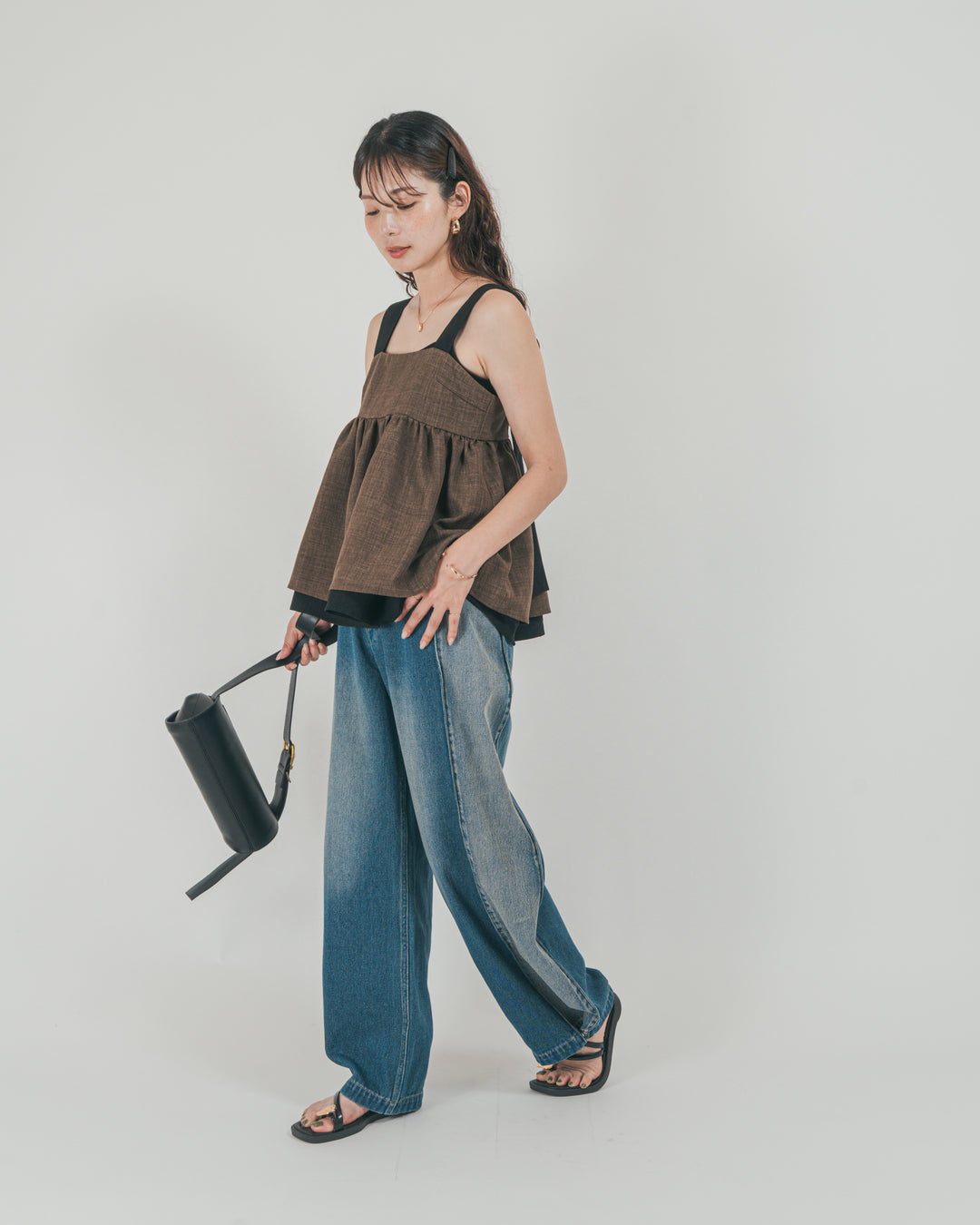 10oz サイドタック リラックスデニムパンツ