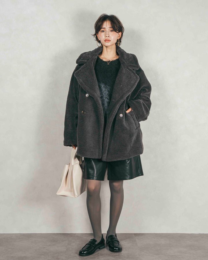 テディボア Middleコート (CHARCOAL GRAY)