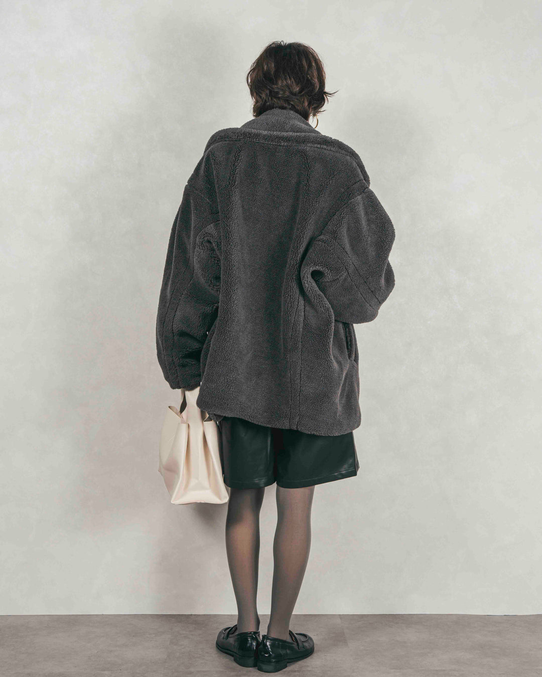 ［SET］テディボア Middleコート+レザーライクハーフパンツ（2SET）