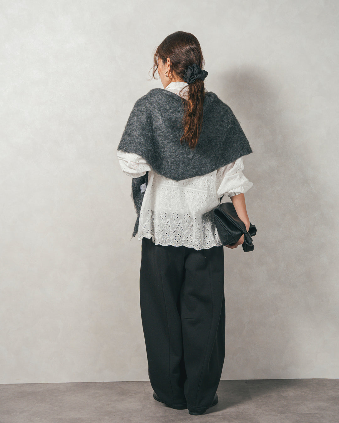 コットンフラワーレースシャツ(WHITE)