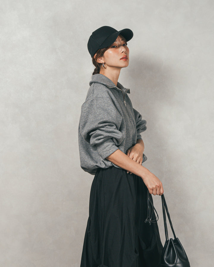 オーバーフィットコットンキャップ（BLACK）