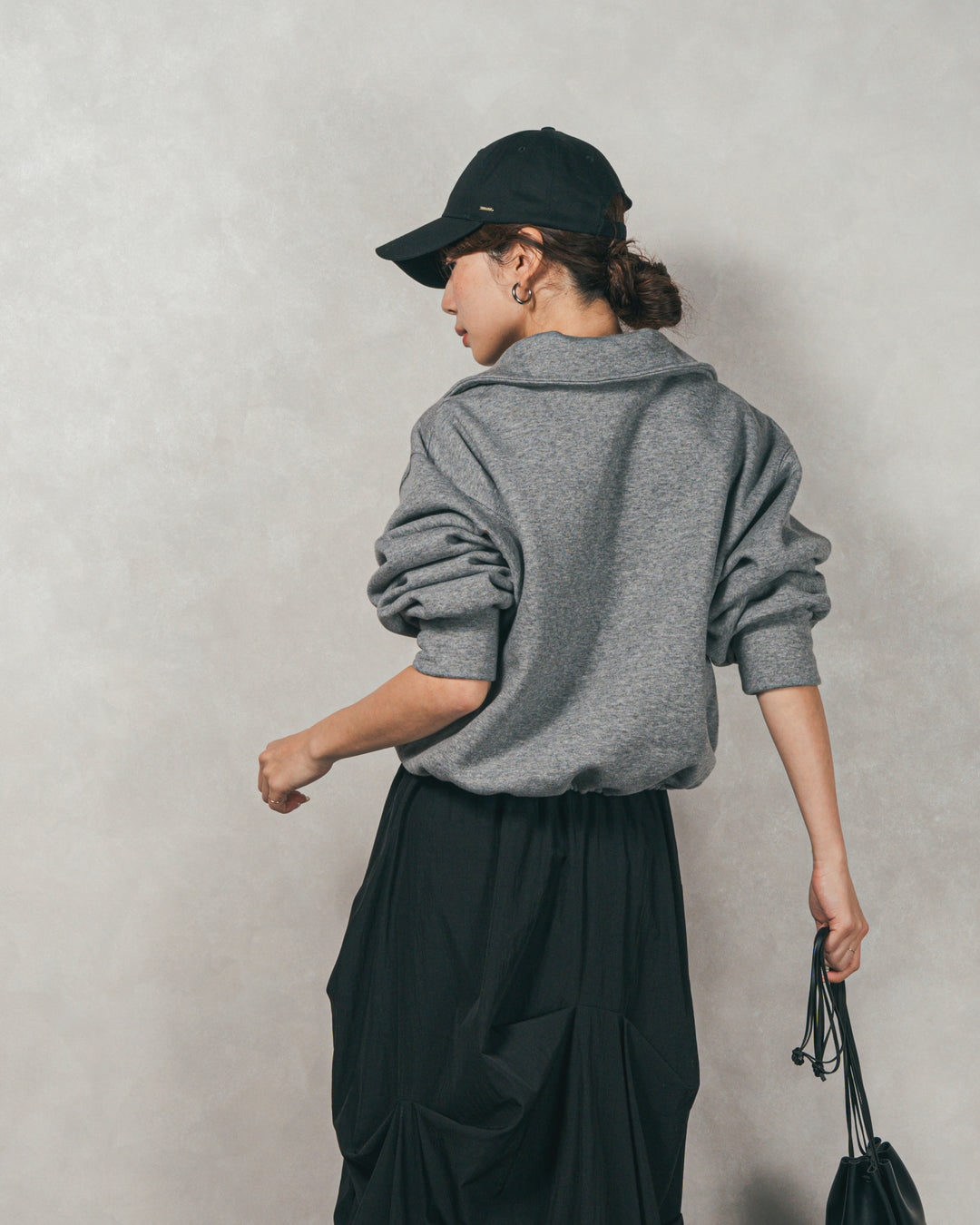 オーバーフィットコットンキャップ（BLACK）