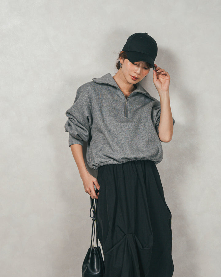 オーバーフィットコットンキャップ（BLACK）