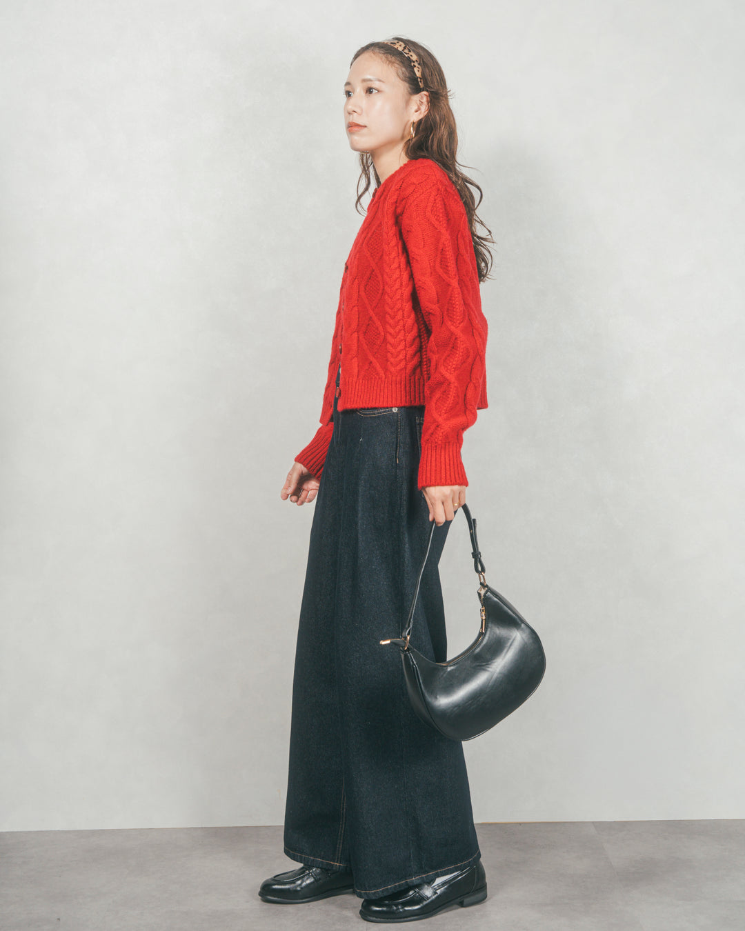 ワイドTuckイージーデニム (ONE WASH)