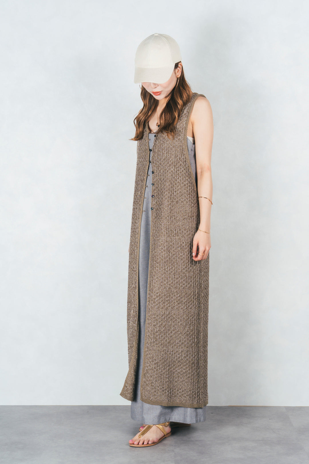 Multi-Way ロングジレ (KHAKI)