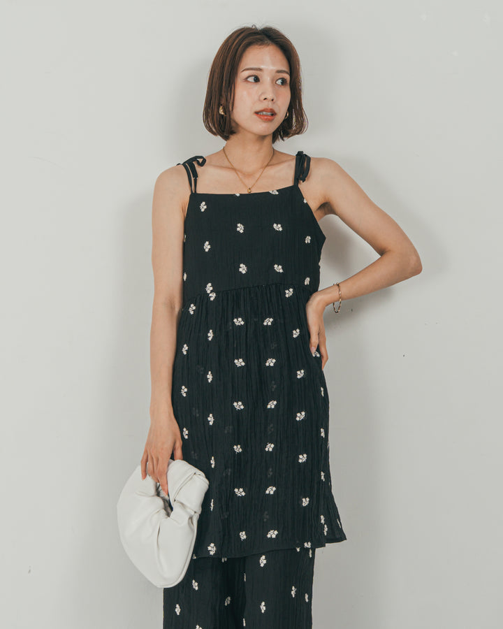 ショルダーリボン刺繍Veilキャミ