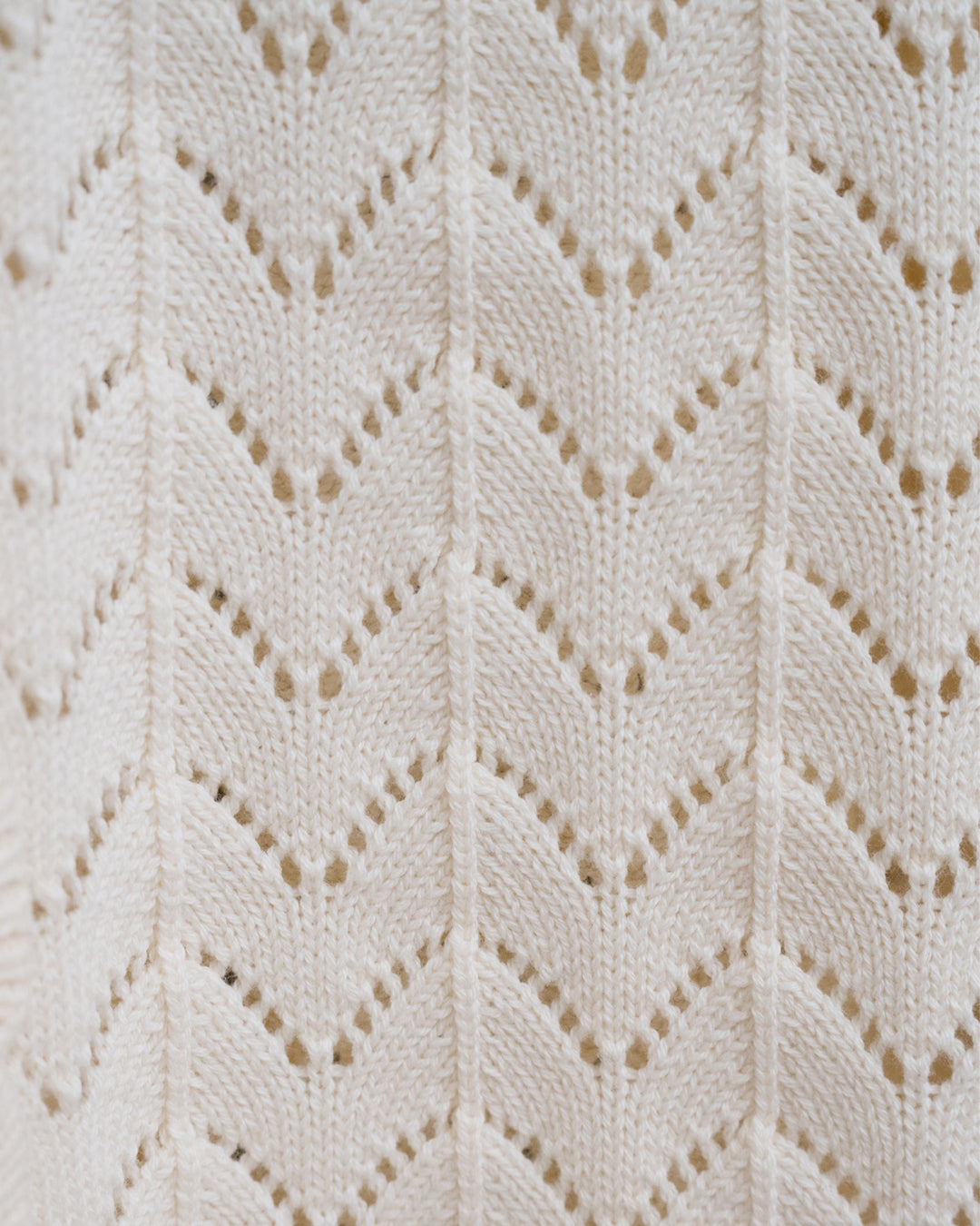 透かし編みニット襟付きカーディガン