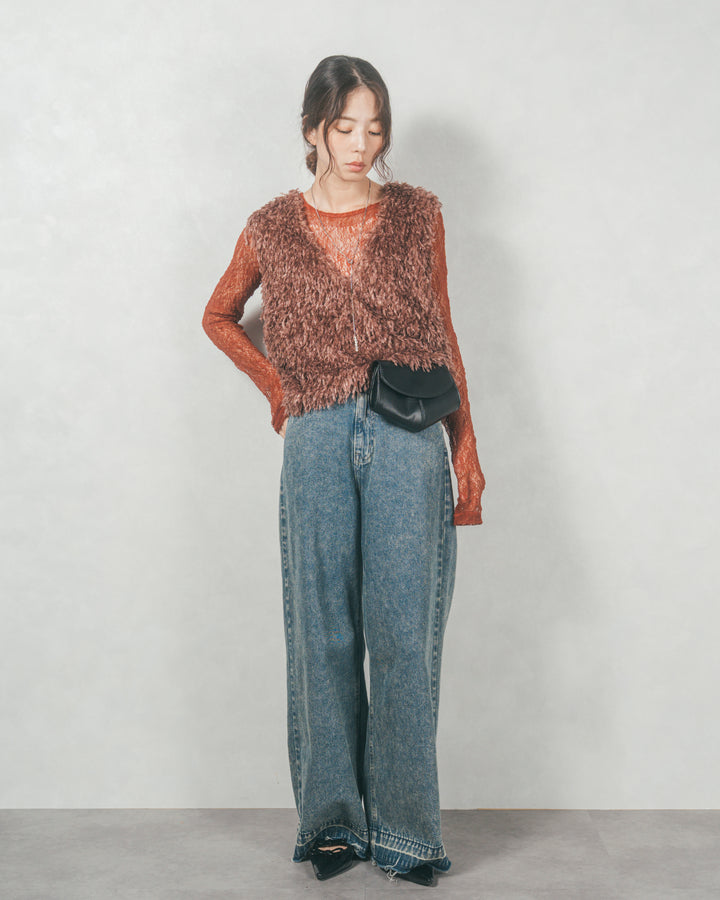 2-Way フリンジベスト (BROWN)