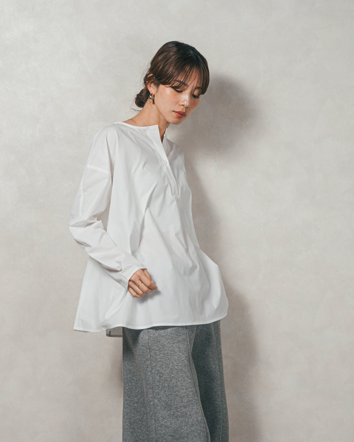 ［SET］カットビスチェxブラウス レイヤードSET+ヴィンテージブロードランダムタックスカート（2SET）