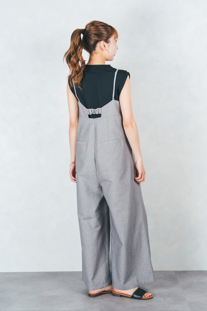 リネンメランジキャミサロペ(GRAY)
