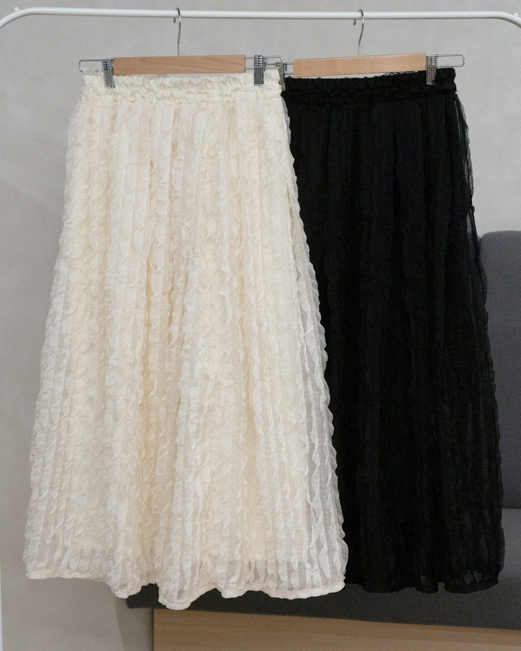 シアーフリルフレアスカート