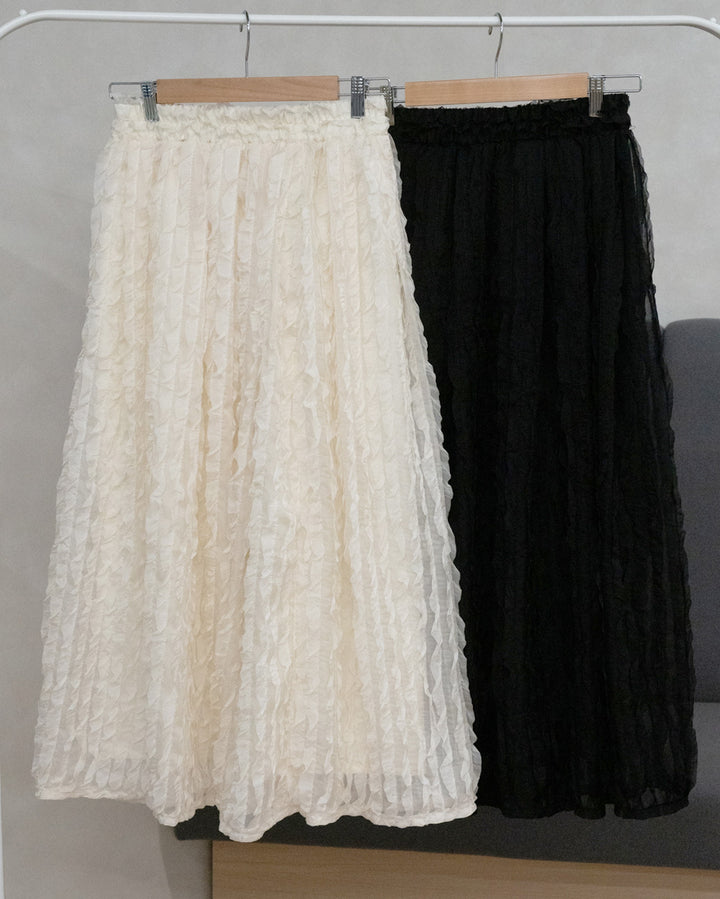 シアーフリルフレアスカート