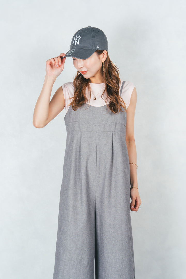 リネンメランジキャミサロペ(GRAY)