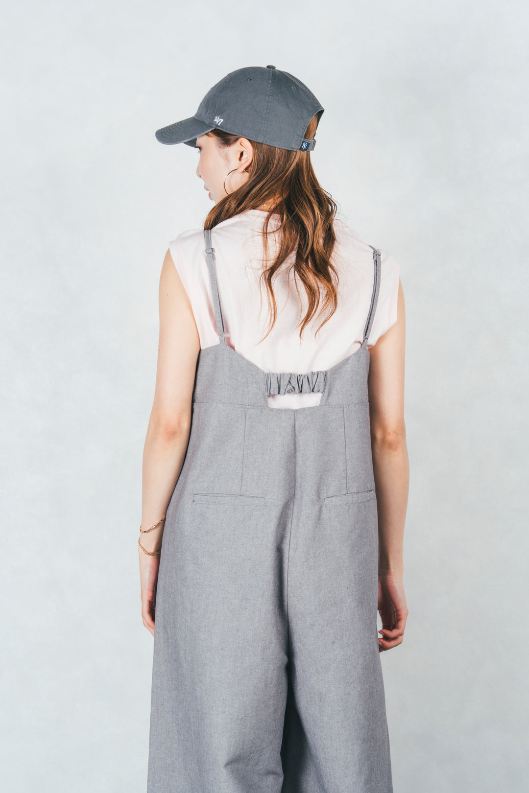リネンメランジキャミサロペ(GRAY)
