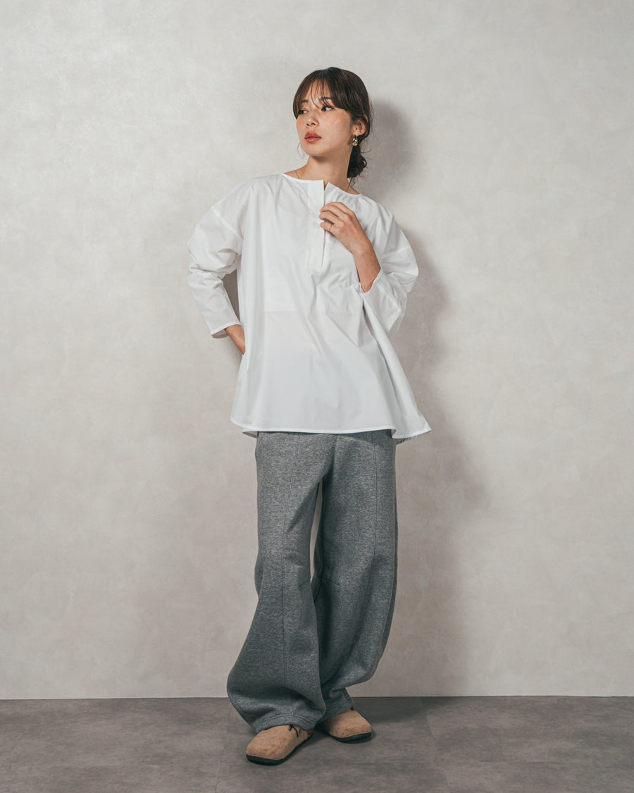 ［SET］カットビスチェxブラウス レイヤードSET+Relax カーブパンツ（2SET）