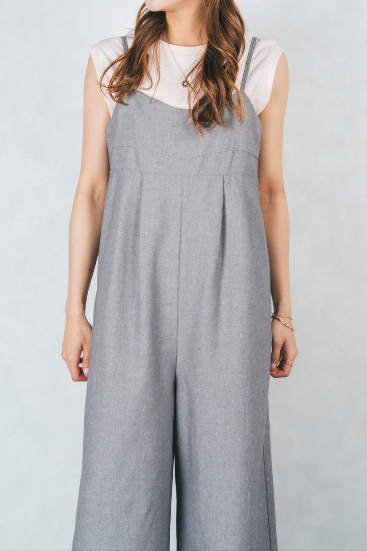 リネンメランジキャミサロペ(GRAY)