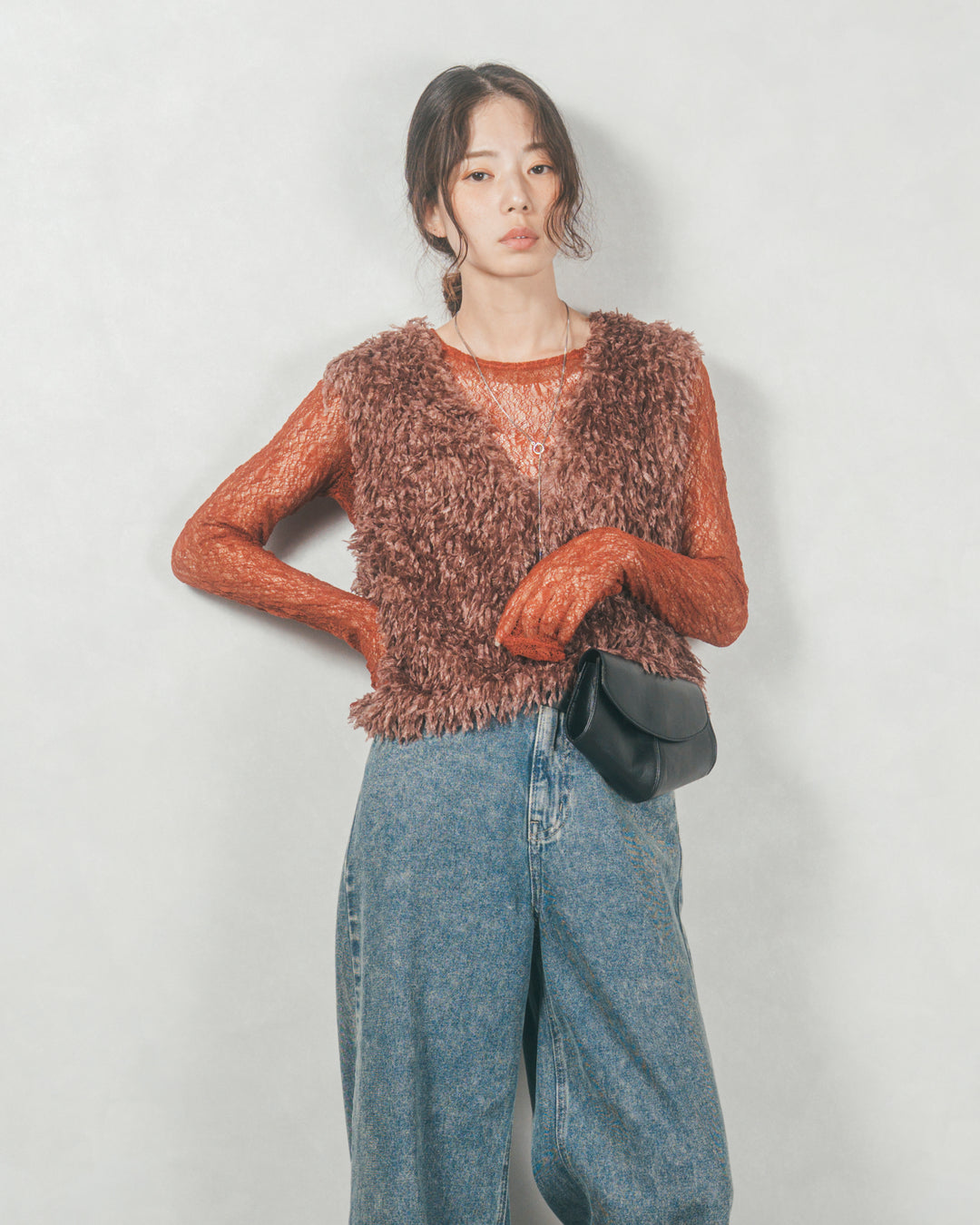 2-Way フリンジベスト (BROWN)