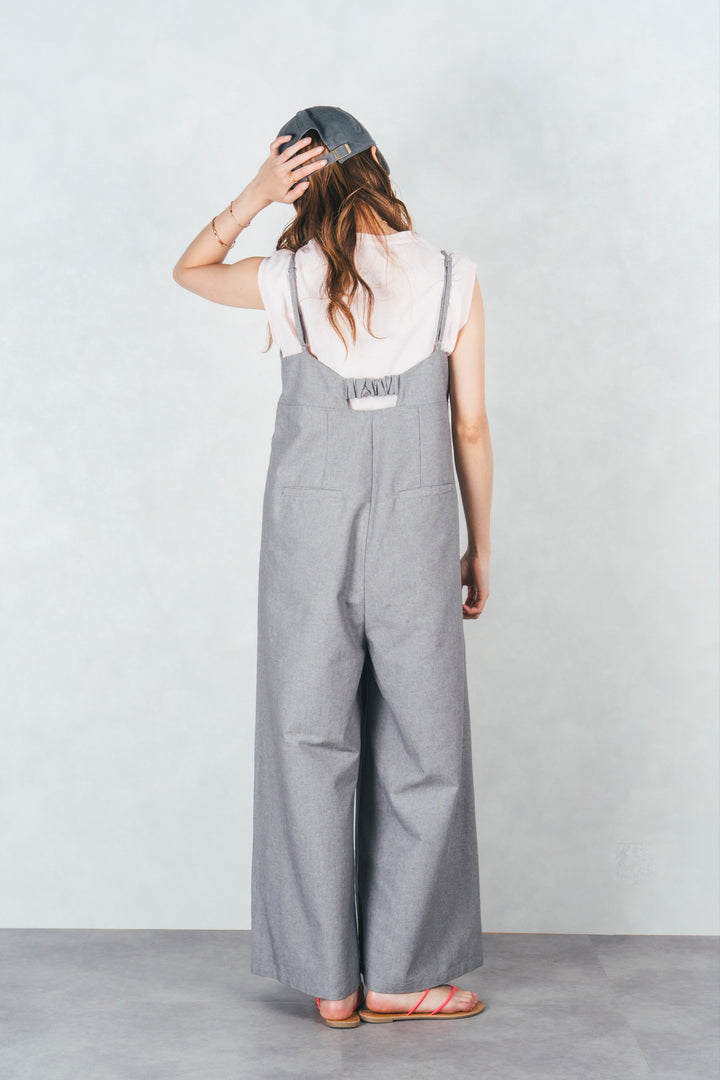 リネンメランジキャミサロペ(GRAY)