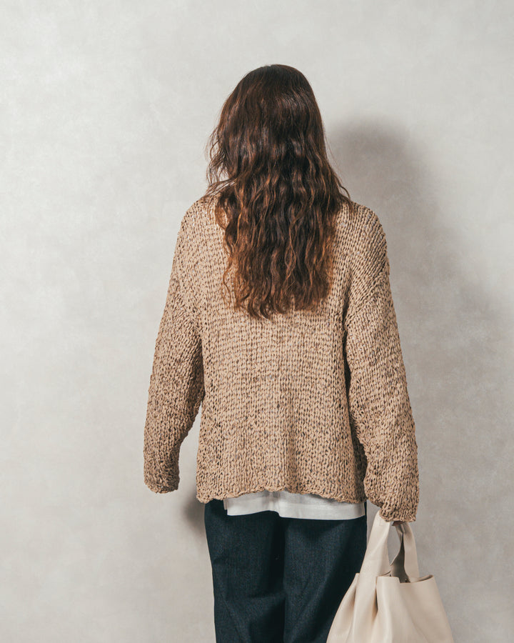 ［SET］エアリールーズオーバーニット+センターシーム リラックスカラーデニム