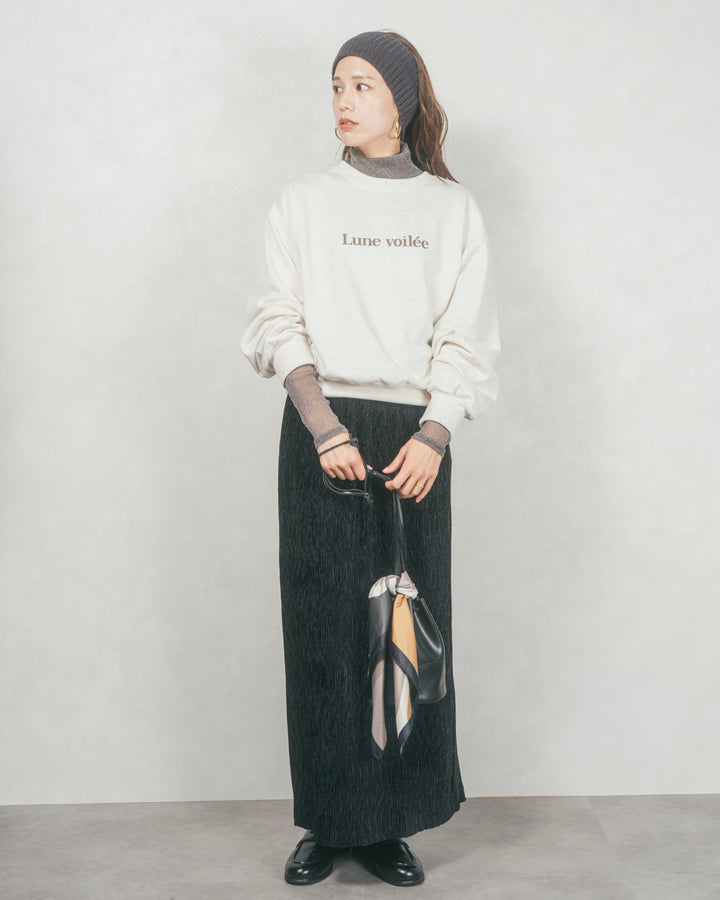 フロントシリコンLogoスウェット(OATMEAL)