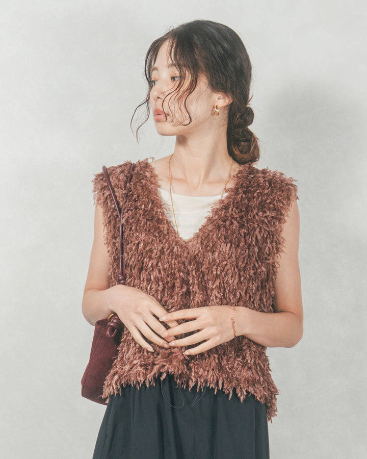 2-Way フリンジベスト (BROWN)