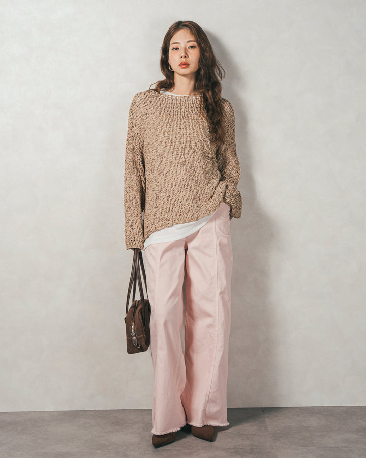 スラブシアークルーネックT(WHITE)