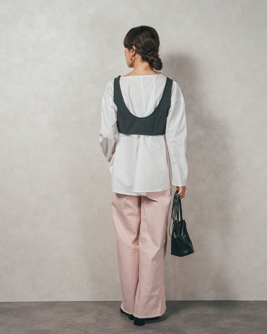 カットビスチェxブラウス レイヤードSET