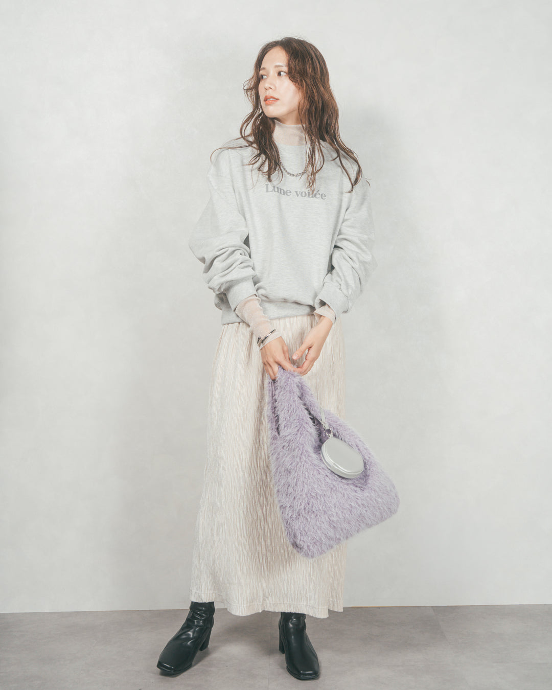 フロントシリコンLogoスウェット (GRAY)