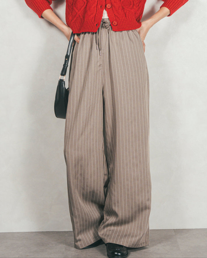 Relaxストライプパンツ（GREIGE）