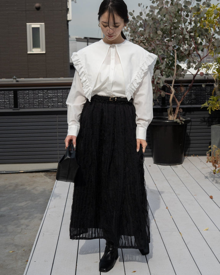 シアーフリルフレアスカート