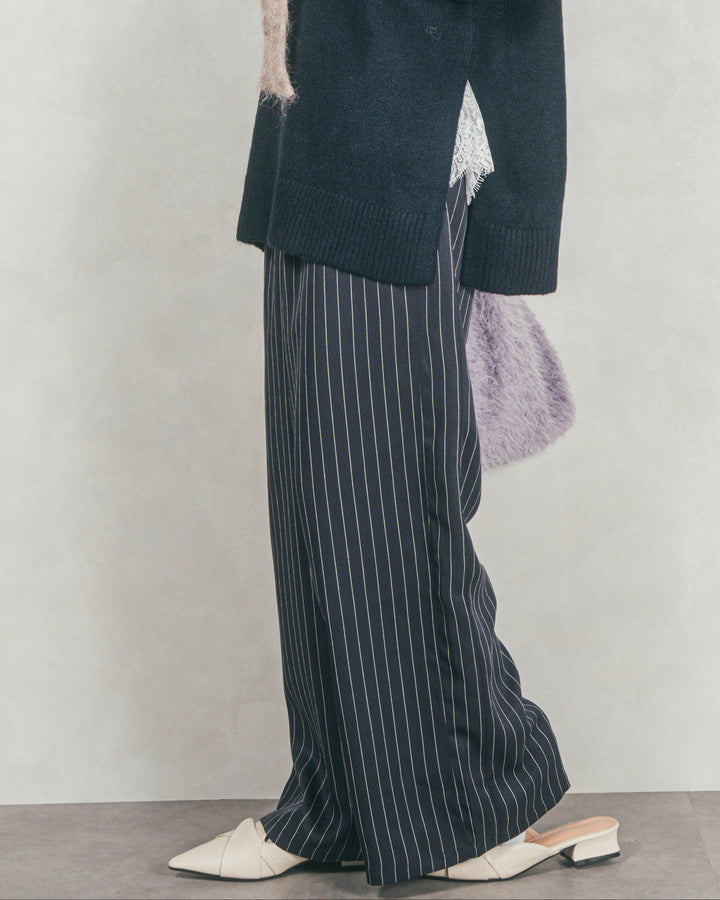 Relaxストライプパンツ (NAVY)