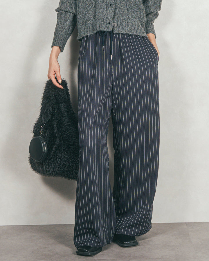 Relaxストライプパンツ (NAVY)