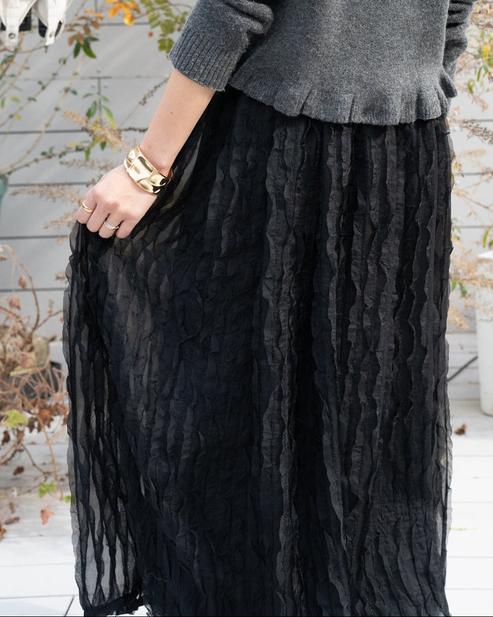 シアーフリルフレアスカート