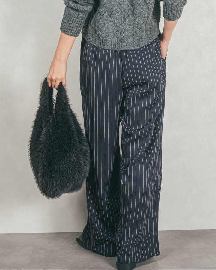 Relaxストライプパンツ (NAVY)